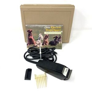 Vtg Oster Electric Dog Clipper Model 196-10B Small Animal Grooming Poodle USA